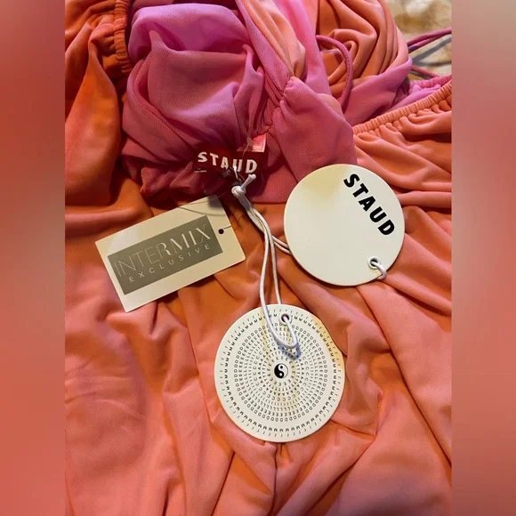 Staud Summer Backless Halter Dress, NWT - Picture 5 of 6